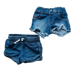 Baby girl Denim Kids Shorts Baby Girl Denim Shorts Bundle – Size 12 Months